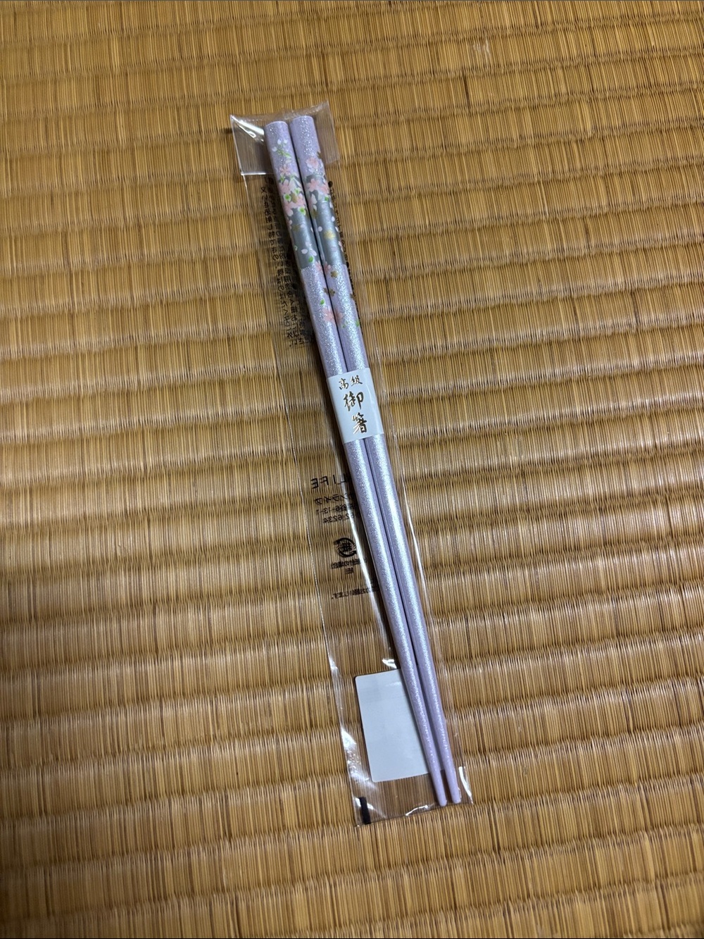 Elegant Pink/Purple & Silvery Floral Japanese Chopsticks - Decorative Home Part